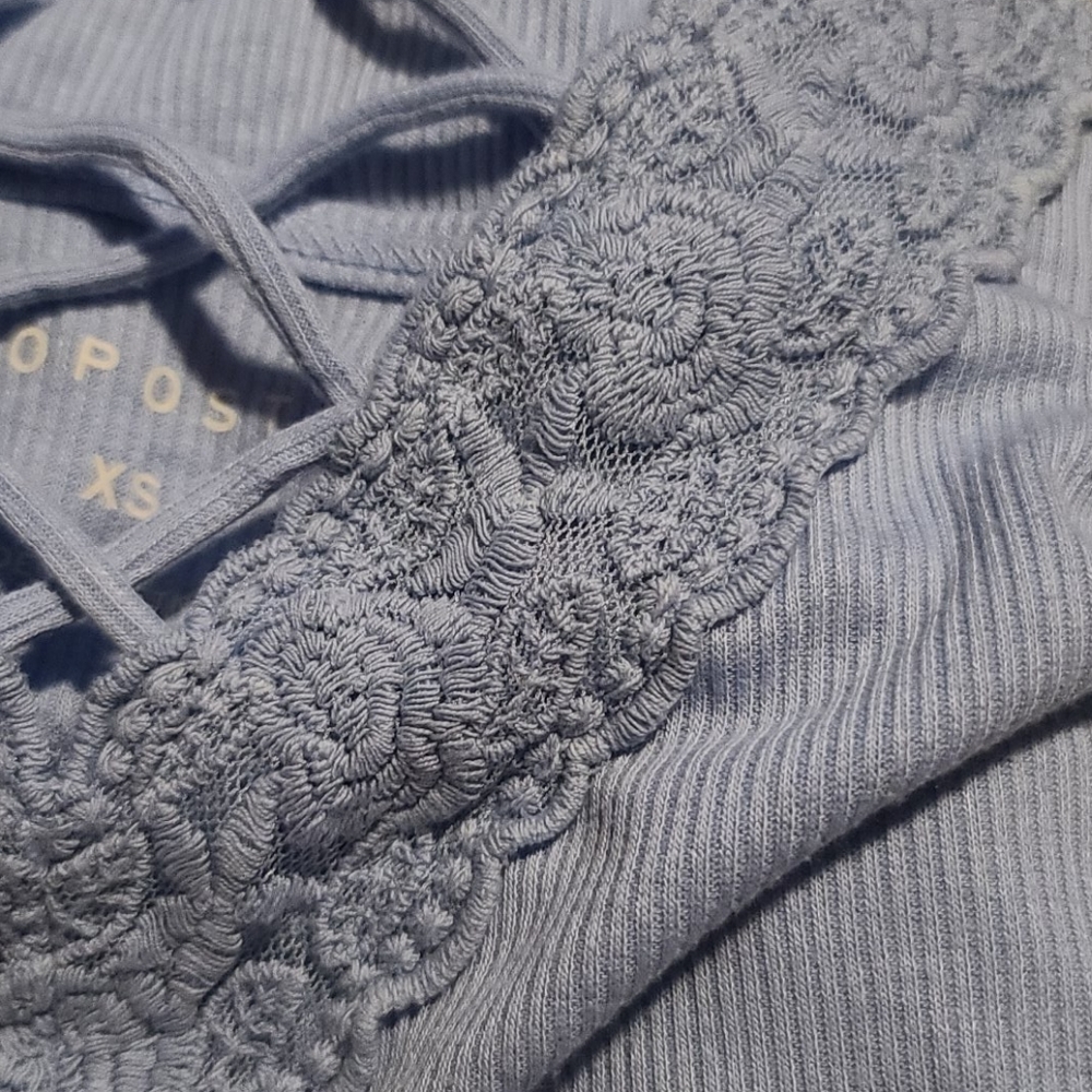 Aeropostale lace cris cross tank